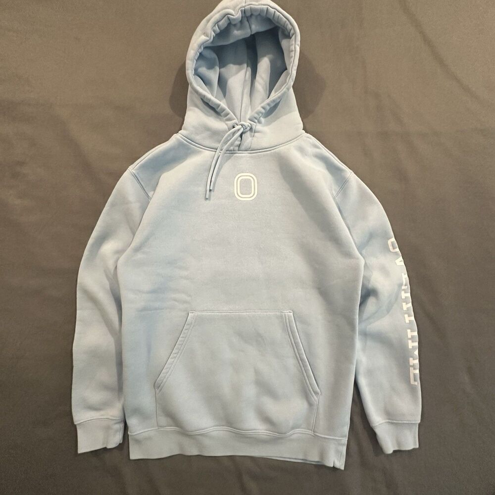 Overtime OT Classic Hoodie Baby Blue Mens S Fleece Spellout Hooper Baller Bball